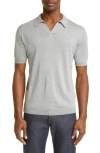 John Smedley Noah Johnny Collar Sweater Polo In Black