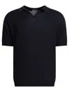 John Smedley Noah Skipper Collar Shirt Ss In Blue