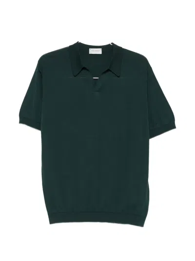 John Smedley Noah Polo-collar T-shirt In Black
