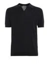 John Smedley Noah Skipper Collar Shirt Ss In Navy