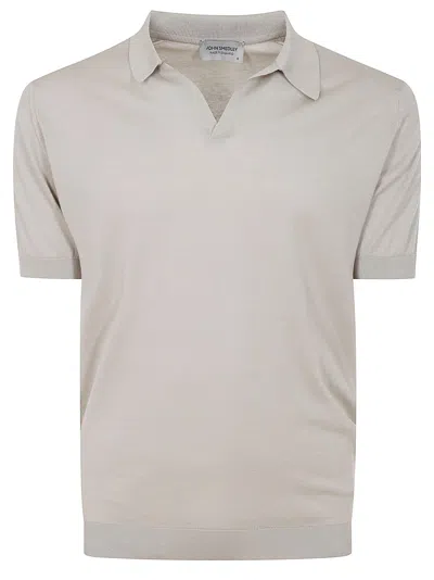 John Smedley Noah Skipper Collar Shirt Ss In Neutral