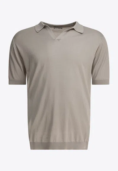 JOHN SMEDLEY NOAH V-NECK POLO T-SHIRT