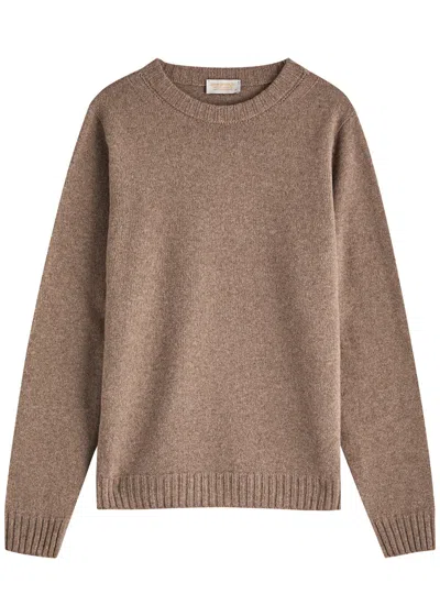 John Smedley Norfolk Cashmere-blend Jumper In Taupe