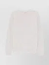 John Smedley Norfolk Crew Neck Drop Shoulder Sweater In White