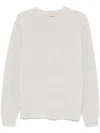 John Smedley Norfolk Crew Neck Drop Shoulder Sweater In White