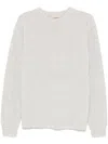 John Smedley Norfolk Crew Neck Drop Shoulder Sweater In White