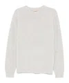 John Smedley Norfolk Crew Neck Drop Shoulder Sweater In White