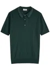 John Smedley Otis Knitted Cotton Polo Shirt In Dark Green