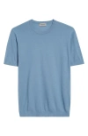 John Smedley Park Cotton Piqué T-shirt In Sea Glass