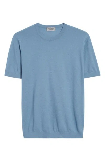 John Smedley Park Cotton Piqué T-shirt In Sea Glass
