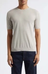 John Smedley Park Cotton Piqué T-shirt In Gray