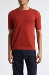 John Smedley Lorca Fine-knit Cotton T-shirt In Brown