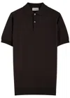 John Smedley Payton Wool Polo Shirt In Black