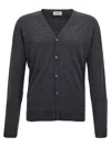 John Smedley Classic V-neck Cardigan With Ribbed Cuffs And Hem