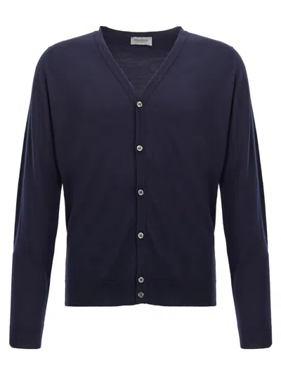 John Smedley Petworth Cardigan In Blue