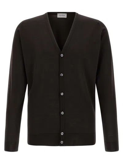 John Smedley 'petworth' Cardigan In Brown