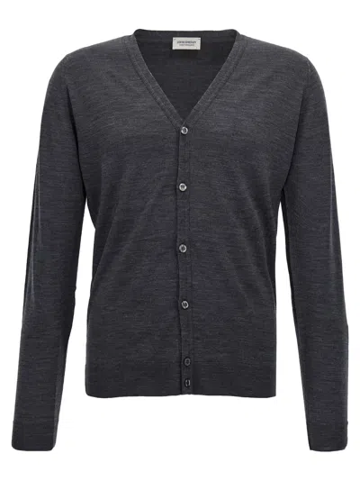 John Smedley Petworth Cardigan In Purple