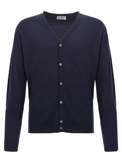 John Smedley Petworth Cardigan In Blue