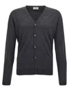 John Smedley Classic V-neck Cardigan With Ribbed Cuffs And Hem