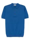 John Smedley Navy Short-sleeve Cotton Adrian Shirt