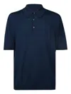 John Smedley Isis Knitted Cotton Polo Shirt In Blue