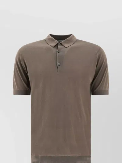 John Smedley Polo Collared Shirt Short Sleeves
