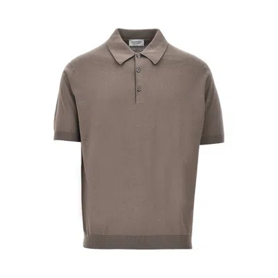 John Smedley Polo In Maglia Di Cotone In Brown