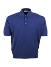 John Smedley Short-sleeve Polo Shirt In Blu