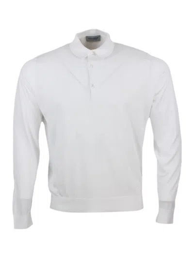 John Smedley Polo Shirt In White