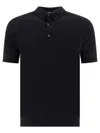 John Smedley Short Sleeve Polo Shirt In Black