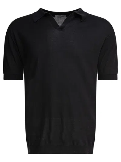 John Smedley Polo Shirts Black