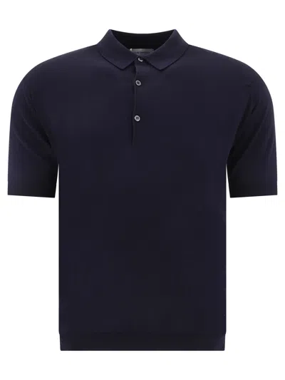 John Smedley Polo Shirts Blue