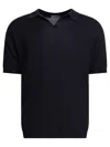 John Smedley Noah Skipper Collar Shirt Ss In Blue
