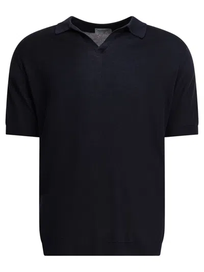 John Smedley Polo Shirts In Blue