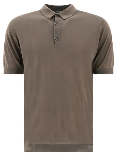 John Smedley Polo Shirts In Brown