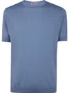 John Smedley Belden Short Sleeves Crew Neck T-shirt In 蓝色