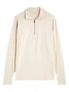 John Smedley Leith Half-zip Cotton Jumper In Neutral