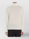 John Smedley Regular Fit Turtleneck Pullover In Merino Wool In Animal Print