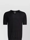 John Smedley Ribbed V-neck Polo Shirts