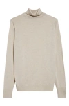 John Smedley Richard Turtleneck Merino Wool Sweater In Grey Fleece