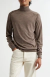John Smedley Richard Turtleneck Merino Wool Sweater In Mushroom