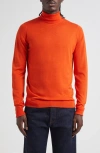 John Smedley Richard Turtleneck Merino Wool Sweater In Red