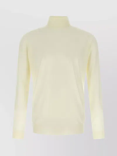 John Smedley 'richards' High Neck Sweater In Neutral