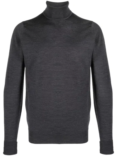JOHN SMEDLEY RICHARDS` ROLL-NECK WOOL SWEATER