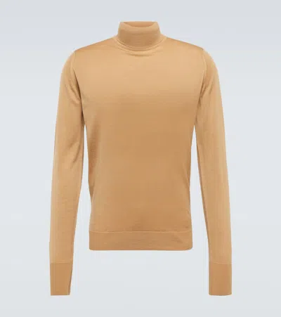 John Smedley Richards Sweater In Light Camel