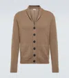 John Smedley Rockford Cashmere And Wool Cardigan In Brown