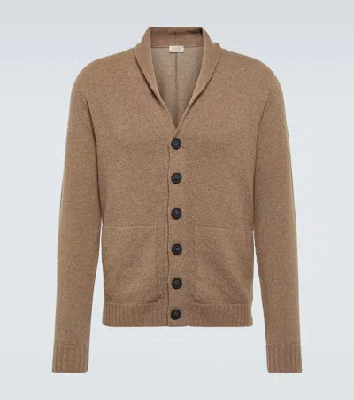 John Smedley Rockford Cashmere And Wool Cardigan In Brown