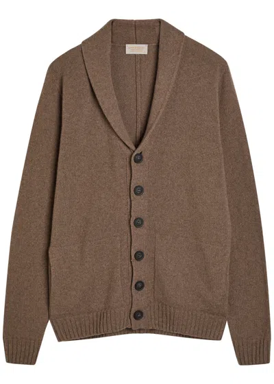 John Smedley Rockford Wool And Cashmere-blend Cardigan In Brown