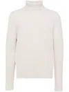 John Smedley Roll-neck Jumper In Neutrals