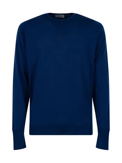 John Smedley Pullover Girocollo In Blue